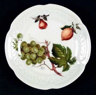 Louis Lourioux Fruit Canape Plate, Fine China Dinnerware   Various Fruit Designs