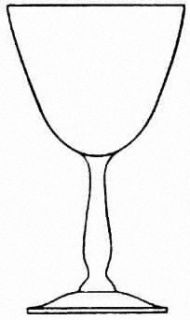 Tiffin Franciscan 17551 Clear Water Goblet   Stem #17551, Plain Bowl, Bulbous St