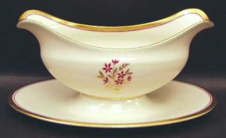 Lenox China Nydia Gravy Boat with Attached Underplate, Fine China Dinnerware   R