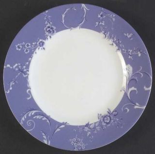 Wedgwood Harmony Salad Plate, Fine China Dinnerware   Blue Floral Swags,Vases,No