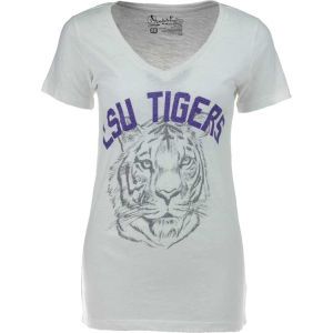 LSU Tigers NCAA Womens Sketchy Vneck T Shirt