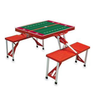 Folding Picnic Table With College Football Team Logo And Playing Field   811 00 