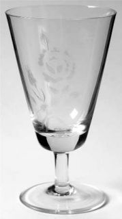 Rosenthal 2000 4 Water Goblet   Stem #2000, Gray Etched Rose&Leaves