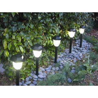 Homebrite Solar Power Carriage Path Lights   Set of 12 Multicolor   30830/12