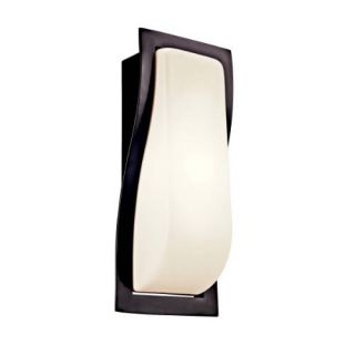 Kichler 11095AZ Outdoor Light, Soft Contemporary/Casual Lifestyle Sconce 1 Light Fluorescent Fixture Architectural Bronze