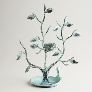 Green Tall Tree and Nest Jewelry Stand   World Market