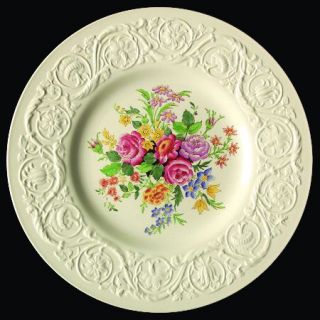 Wedgwood Coniston Dinner Plate, Fine China Dinnerware   Patrician, Floral Center