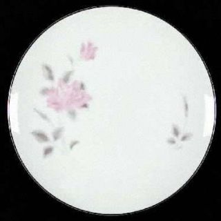 Fukagawa Rosa Dinner Plate, Fine China Dinnerware   Arita, Pink Roses, Gray Leav