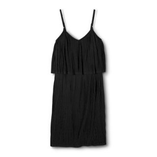 Mossimo Womens Pleated Knit Dress   Black M