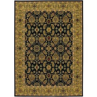Royal Kashimar All Over Vase Area Rug (53 X 76) (BlackSecondary colors: Brown sienna, chestnut, creme caramel , deep maple, soft linen, teal sagePattern: FloralTip: We recommend the use of a non skid pad to keep the rug in place on smooth surfaces.All rug