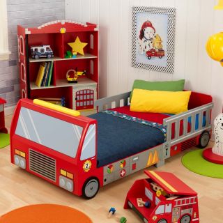 KidKraft Fire Truck Toddler Bed Multicolor   76021