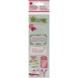 Martha Stewart Christmas Stickers : Peppermint Winter Holiday Phrases