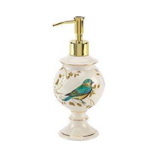 Avanti Gilded Birds Bath Soap Dispenser, Ivory