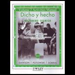 Volume 2 Activities Man for Dicho Y Hecho
