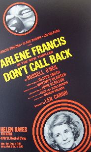 Dont Call Back (Original Broadway Theatre Window Card)