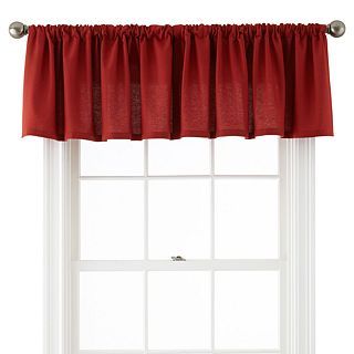 JCP Home Collection JCPenney Home Holden Rod Pocket Cotton Tailored Valance, Red