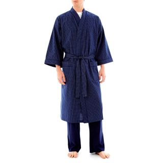 Stafford Long Sleeve Kimono Robe Big&Tall, Blue