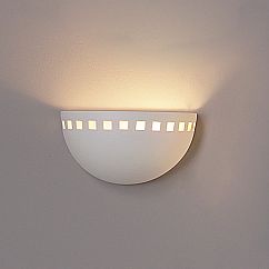9.5 Clean Bowl Sconce w/ Simple Square Border