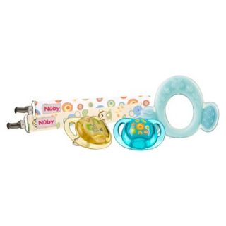 Nuby Classic Ortho Pacifier Set with Pacifinders and Softees Teether   Neutral