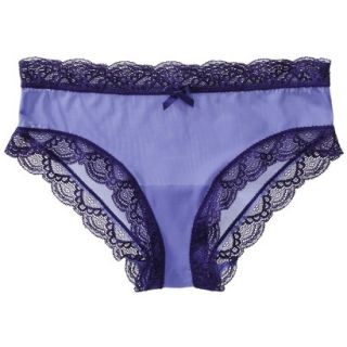 Gilligan & OMalley Womens Mesh Lace Trim Hipster   Violet Lily M
