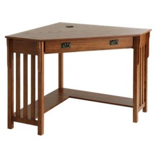 Corner Desk Southern Enterprises Mission Corner Desk   Medium Brown (Oak)