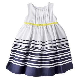 Just One YouMade by Carters Newborn Girls Stripe Dress   White/Navy 6 M