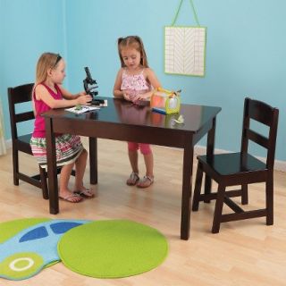 Kidkraft Kids Table: Kidkraft Rectangle Table & 2 Chair Set   Dark Brown
