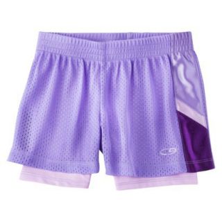 C9 by Champion Girls 2 Fer Mesh Short   Lilac M