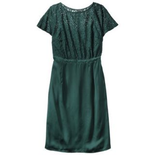 TEVOLIO Womens Plus Size Lace Bodice Dress   Seaport Green 22W