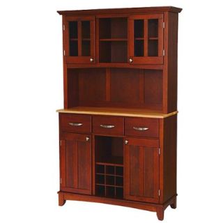 Buffet Home Styles Buffet with 2 Door Hutch   Red Brown (Cherry)/Natural