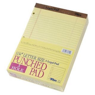 TOPS The Legal Perforated Pads, Punched, Leter   Yellow (50 Sheets Per Pad)