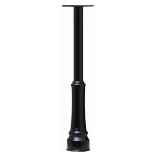 Architectural Mailbox In Ground Post with Decorative Cover Black