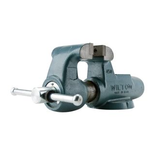Wilton Serrated Machinist Bench Vise   8 Inch Jaw Width, Stationary Base, Model