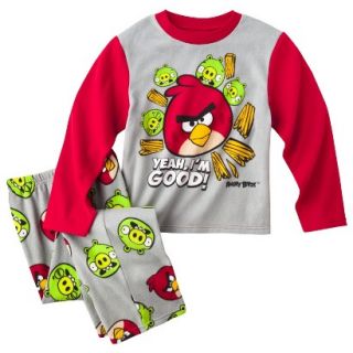 Angry Birds Boys 2 Piece Long Sleeve Pajama Set   Gray 4