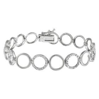 Sterling Silver Diamond Accent Circle Bracelet