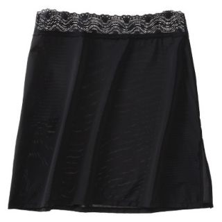 Gilligan & OMalley Womens 18 Half Slip With Lace   Black M