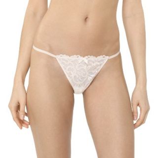 Gilligan & OMalley Womens Lace Thong   White S