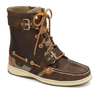 Sperry Top Sider Womens Huntley Brown Boots, Size 6.5 M   9289406