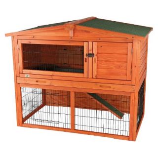 Rabbit Hutch with Peaked Roof   brown   Medium