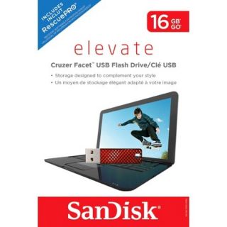 SanDisk Facet 16GB USB Flash Drive   Red (SDCZ55 016G T46R)
