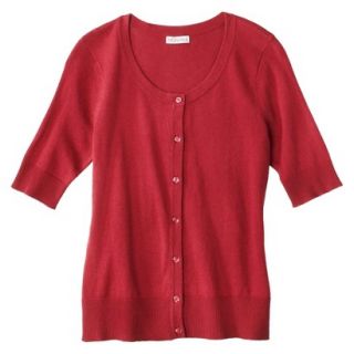 Merona Womens Short Sleeve Cardigan   Wowzer Red   XL