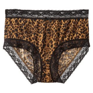 Gilligan & OMalley Womens Micro Lace Boxer Brief   Realistic Leopard S