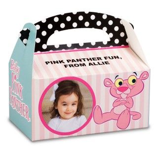 Baby Pink Panther Personalized Empty Favor Boxes