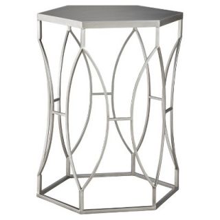 Accent Table Threshold Metal Accent Table   Silver