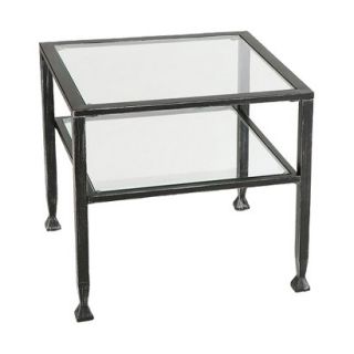 Accent Table: Southern Enterprises Distressed Metal Cocktail Table   Black