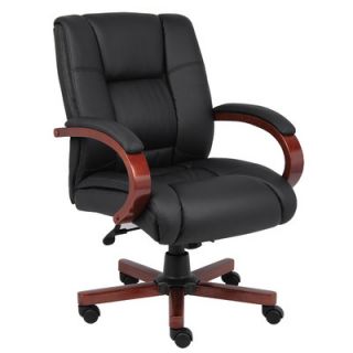 Boss Office Products Mid Back Executive Chair B8996 C / B8996 M Finish: Mahogany