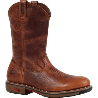 Rocky Ride 11In. Waterproof Western Boot   Palomino, Size 11, Model 4181