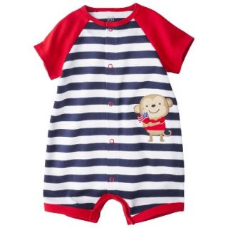 Just One YouMade by Carters Newborn Boys Striped Romper   Blue/Red 12 M