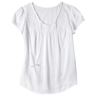 Mossimo Supply Co. Juniors Challis Embroidered Top   Fresh White L(11 13)