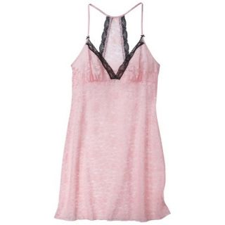 Gilligan & OMalley Womens Lace Chemise   Pink L